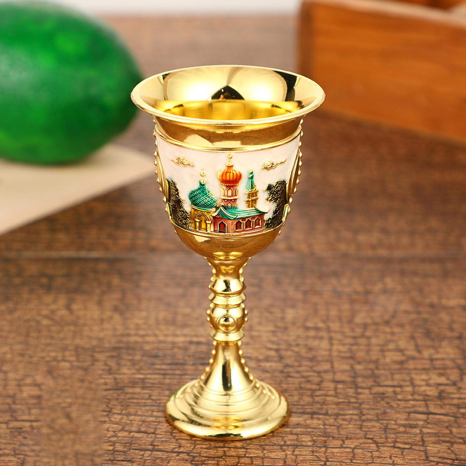 

Medieval Goblet for Drinking Metal Wine Cup with Engraving Celebrations світло-рожевий колір