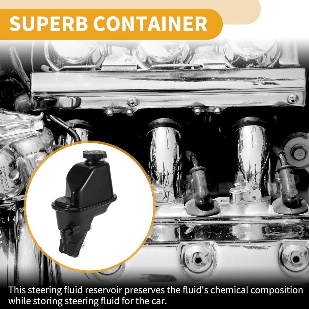 Power Steering Reservoir No.13583194 - Car Automotive Power Steering Tank - for Chevrolet Captiva Sport 2012-2015 Plastic Black - 1 Pc