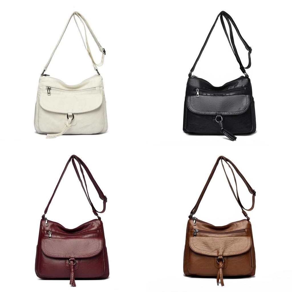 Pu Single Shoulder Bag For Women With Multiple Pockets Crossbody Style For Daily Use