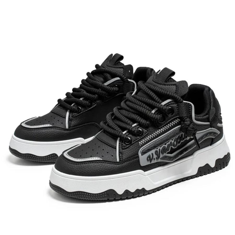 2025 New  Versatile and Fashionable Men's Low-top Round-toe Thick-soled Lace-up New Vulcanized Outdoor Sneakers sneakers men