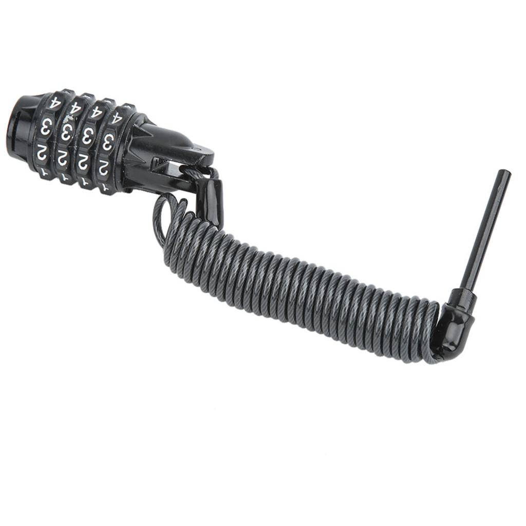Universal Motorcycle Helmet Lock & Cable Code Combination PIN Locking Carabiner Black