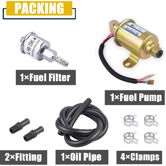 149-2620 Electric Fuel Pump With 149-2314-01 Fuel Filter RV Replacement For Cumm Onan Marquis Gold 5500 5.5KW Gas Generator RV 5500 EVAP Motor E11015
