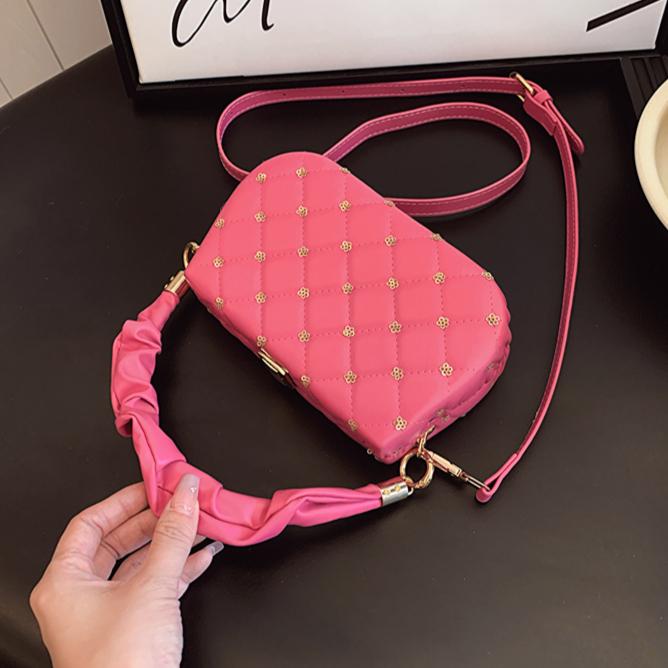 Beading Pu Shoulder Bags Women Chain on Sale  High Quality Hasp Small Square Bags Solid Fashion Crossbody Bags