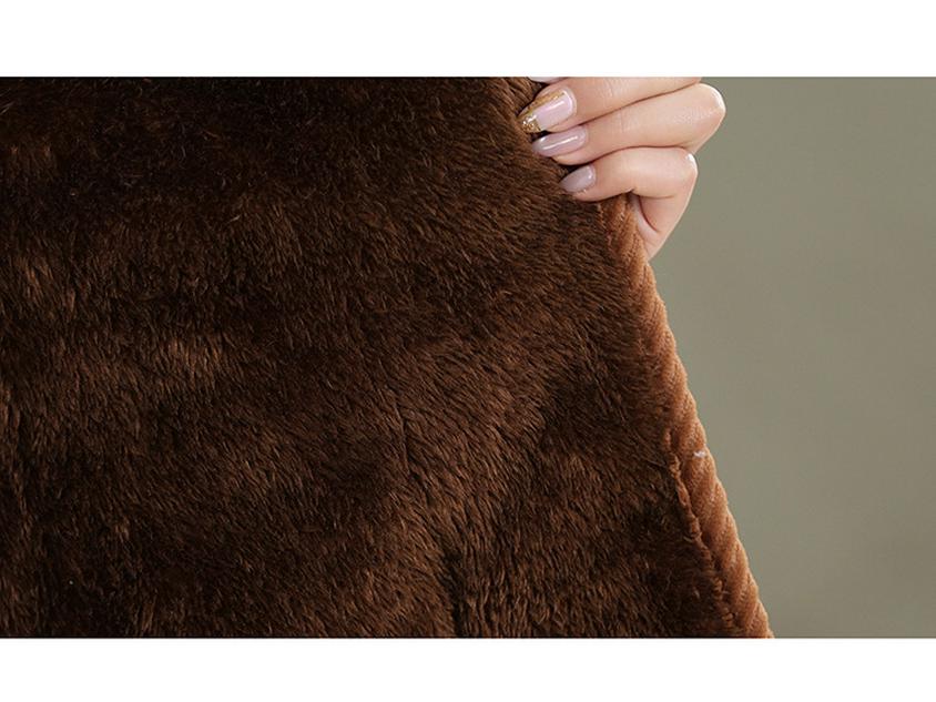Women's Mid-Length Winter Coat with Thick Velvet Lining for Middle-Aged and Elderly