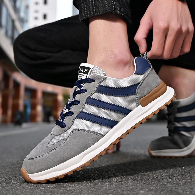 Jaro a Léto Nové Volnočasové Sportovní Běžecké Protiskluzové Cortez Pravá Kůže Silná Podrážka Bílé Pánské Trendy Boty