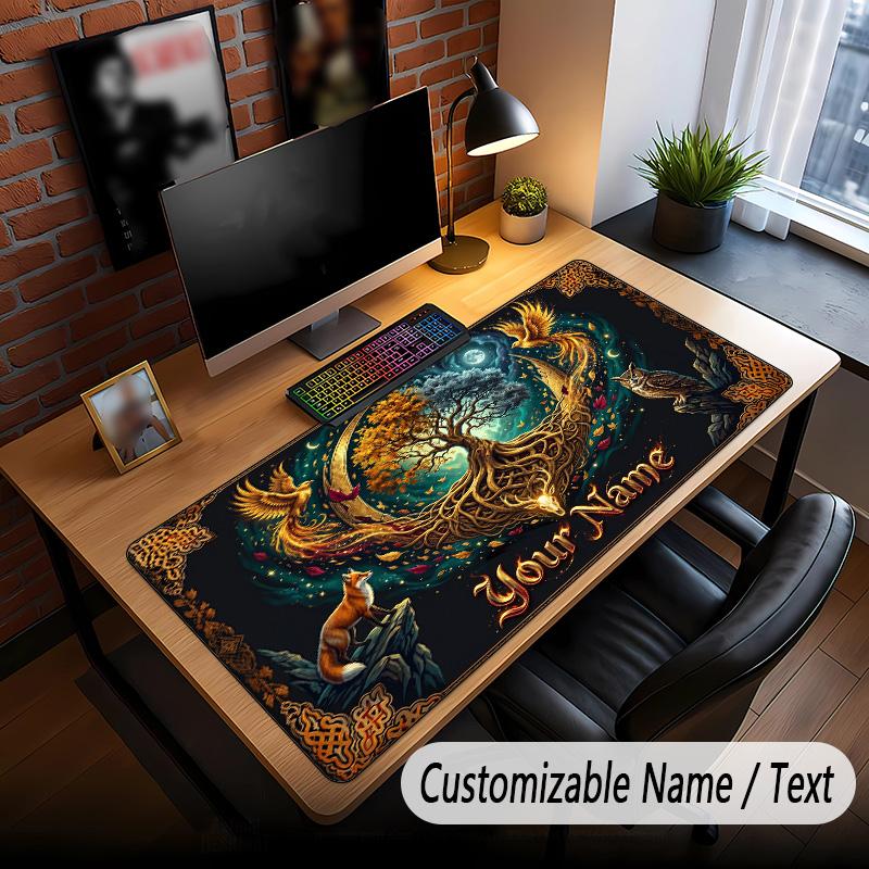 Sunset Landscape Theme Custom Mouse Pad Personalized With Name Text Customized Desk Mat For Office Home Decor