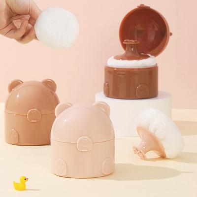 Multifunktionale leere Puderdosen für Kinder Bärenform Leere Box Babypuder Unterabfüllung Aufbewahrungsbox Leerer Behälter