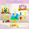 Cuter Owl Elephant Plush Hanging Wind Chime Toy For Baby Sensory Development And Parentchild Interaction