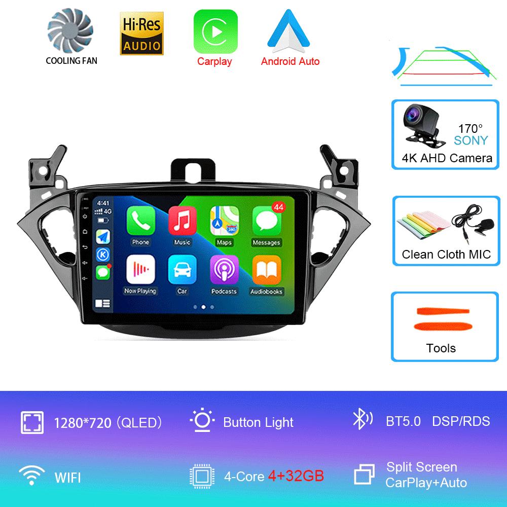 

Автомобильное радио Android 14 Carplay для Opel Corsa 2015 - 2019 или Adam 2013 -2016 Навигация GPS Мультимедийный проигрыватель WiFi+4G Стерео видео