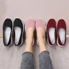 Shallow mouth mother shoes women's new one-pedal flat shoes medium and old non-slip soft-soled walking shoes single shoes