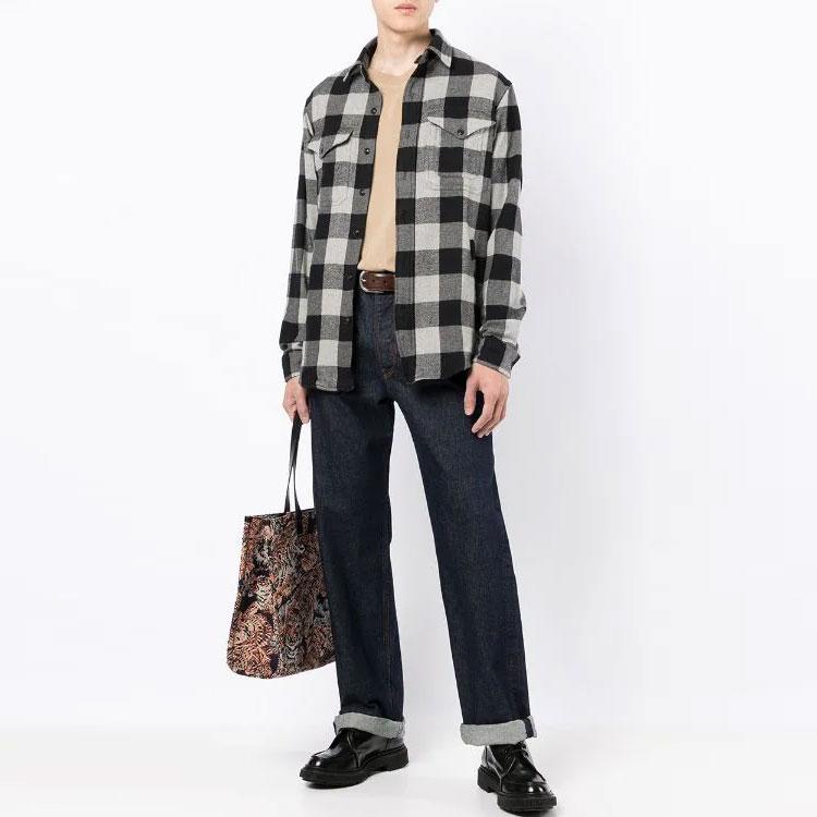 Polo Ralph Lauren FW21 Plaid Shirt Men Shirts Black 710851338-002