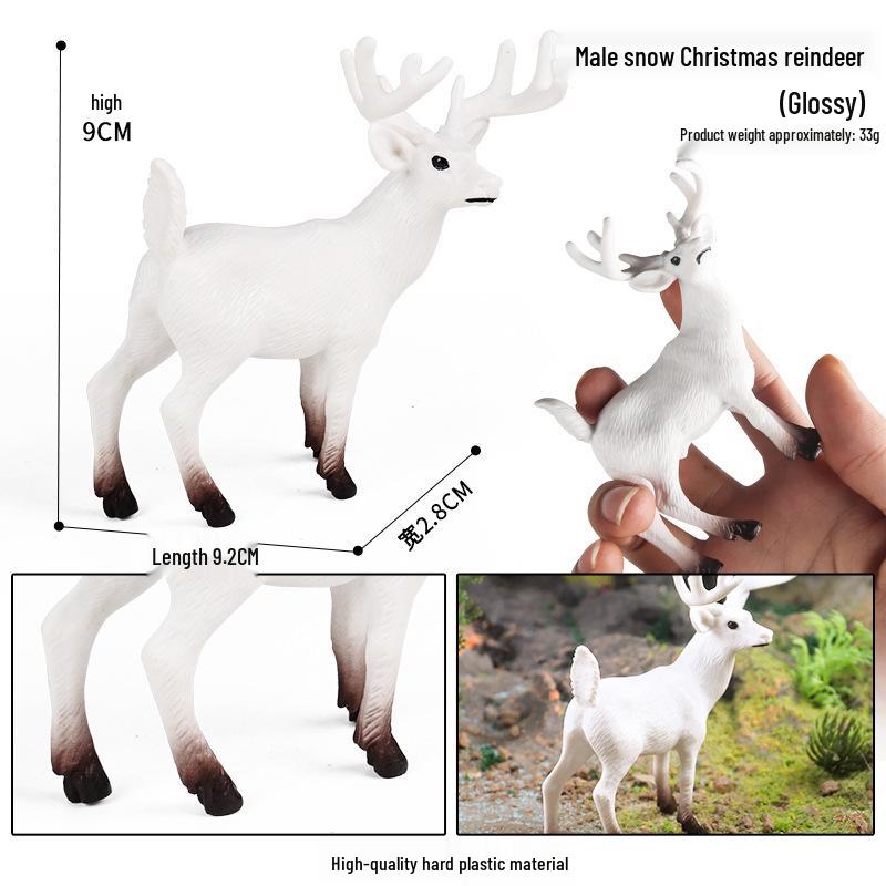 Wild Jungle Animal Models: Mini Pig, Deer, Fox, Squirrel, Elk & Raccoon Toys