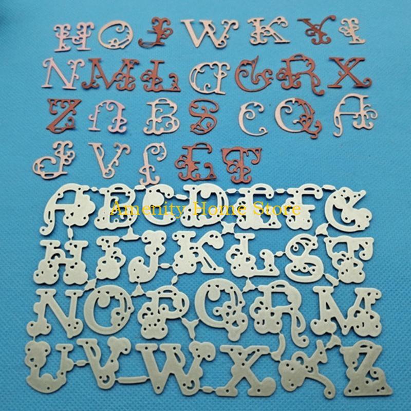 F26C Metal 26 Alphabets Cutting Die for DIY Photo Album Home Decorations
