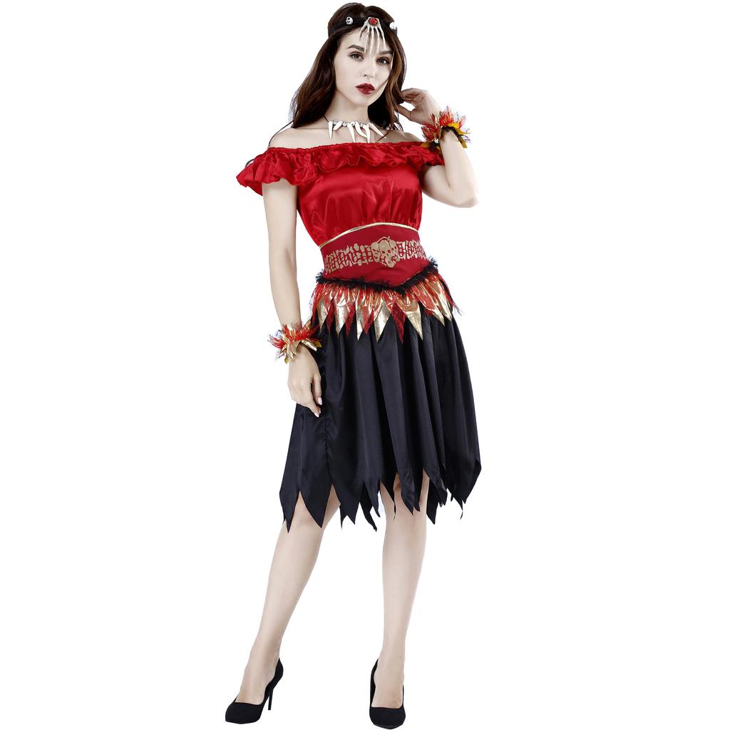 Kostium na Halloween dla dorosłych wampirzyca zombie kostium wampira kostium złego demona