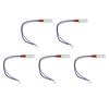 5Pcs PTC Heating Element Constant Temperature Aluminium Shell Thermostat Heater Plate 220V 170 celsius  Blue Black Cable