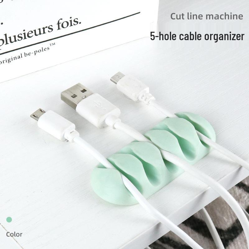 Stolní organizér na kabely a klip pro uložení sluchátek