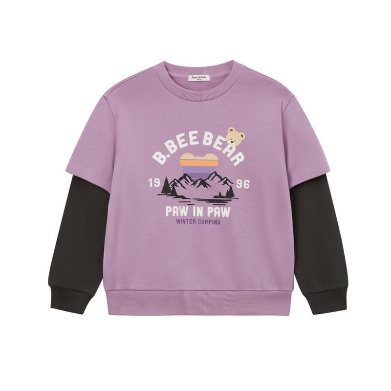 PawinPaw Kids Cartoon Bear Patchwork Sweatshirt 110