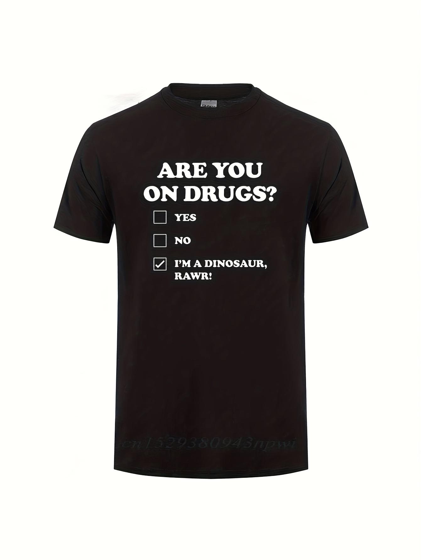 

T-Shirt y2k Dinosaur Drug Test Meme L