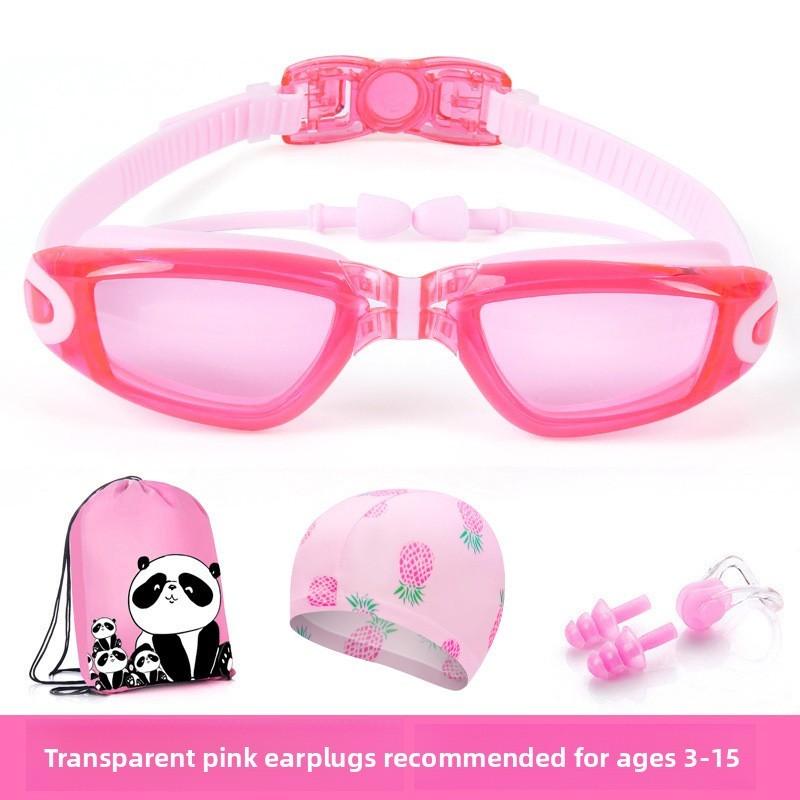 Kinder Anti-Beschlag Schwimmbrillen und Badekappe Set Für Kinder Pool Sicherheit Und Wasserdichtes Design