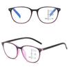 Retro Multi-Focus Blue Light Blocking Reading Glasses Lightweight Comfortable Eyewear for Daily Use