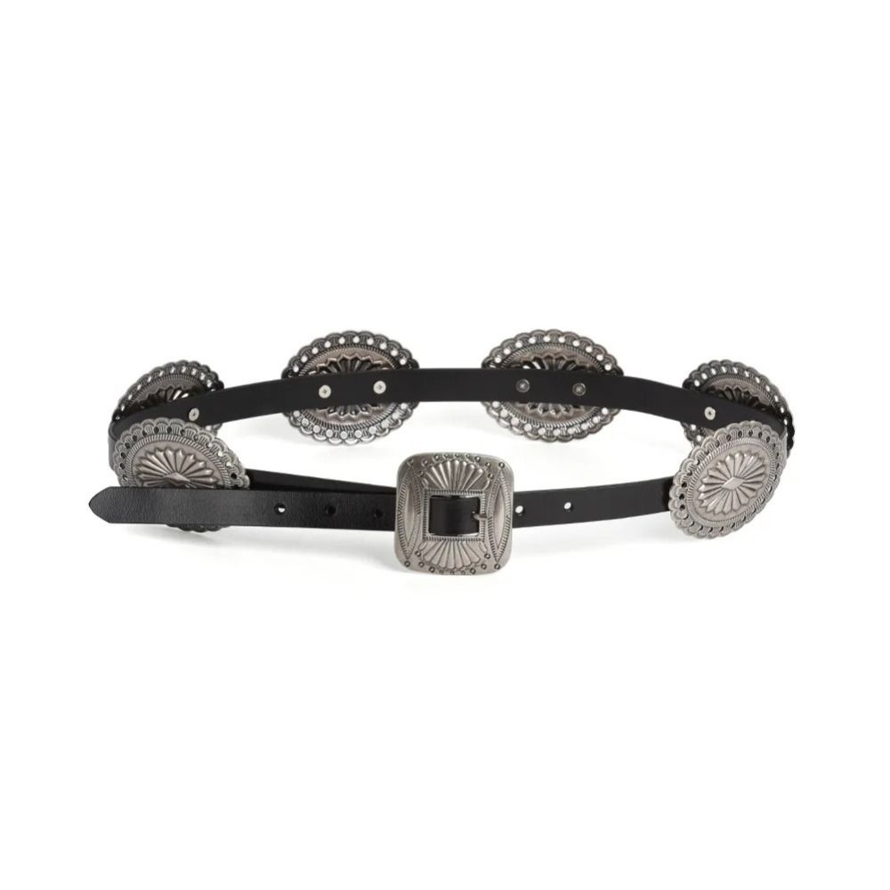 Breite Böhmische Gürtel Western Stil Cowboy Ethnischer Stil Taillengürtel Metallgeschnitzte Gürtel Damen