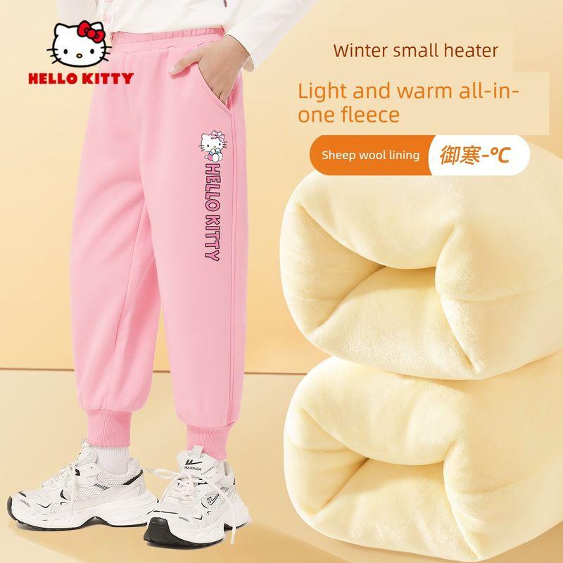 Костюм для девочек Hello Kitty Осенне-зимний стиль Детский велюровый свитшот Зимний комбинезон Велюровые спортивные штаны для девочек Ti Is Looking Forward to K Powder 150