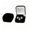 Velvet Stud Earrings Small Necklace Storage Box Organizer Case Jewelry Display Gift Packaging Boxes Portable Travel Wedding
