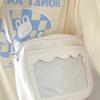 1Pcs High School Girls Uniform Jk Crossbody Shoulder Bag Handbags Japanese Harajuku Ita Bag For Women Pu Transparent Itabag