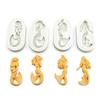 Mermaid Silicone Mold Fondant Cake Decorating Tools Fishtail Chocolate Mould Birthday Wedding Gumpaste Sugarcraft Baking