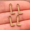 Zinc Alloy Alphabet Charms: 2 Colors, 26 Letter Pendants for Jewelry, Handbag, and Mobile Phone Accessories