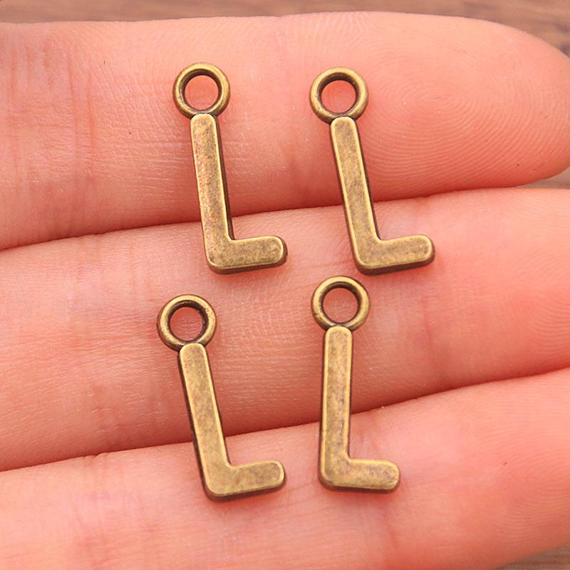 Zinc Alloy Alphabet Charms: 2 Colors, 26 Letter Pendants for Jewelry, Handbag, and Mobile Phone Accessories