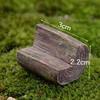Mini Imitation Solid Wood Tables and Chairs Micro Landscaping Resin Square Wooden Tables Chairs Benches Miniature Ornaments