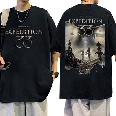 2025 Spiel Esquie Clair Obscur Expedition 33 Grafische T-Shirts Herren Damen Retro Oversized T-Shirts Mode Hohe Qualität Baumwoll-T-Shirts