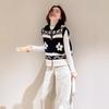 Vintage Knitted Sleeveless Vest Women Casual Spring Outerwear