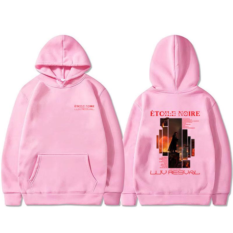 

Французький репер Luv Resval Etoile Noire Графічна толстовка Чоловіки Жінки Хіп-хоп Поп-музика Толстовка Чоловіча Повсякденна Бавовняна Вінтажна Толстовка з капюшоном M
