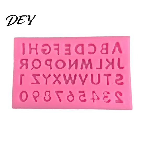 Nonstick Baking Molds for Desserts Alphabet Number Silicone Mold Cake Decorating, Mini Letters 0-9 Fondant Tool, Bakeware Jelly Flexible Non-stick