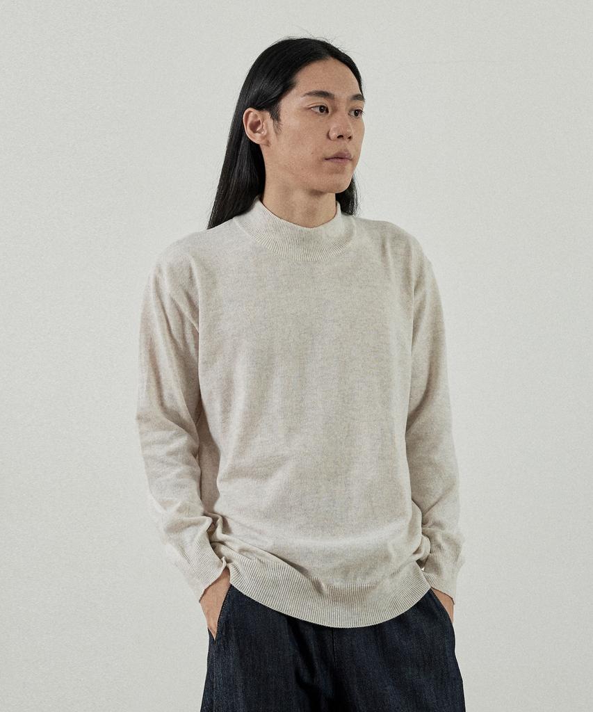 Analog Mood-Like Semi-Half Turtleneck Knit (Oatmeal)