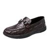 In spring and summer, when young people with crocodile pattern pedal and foot cover, trendy men's shoes, casual shoes and men's leather shoes