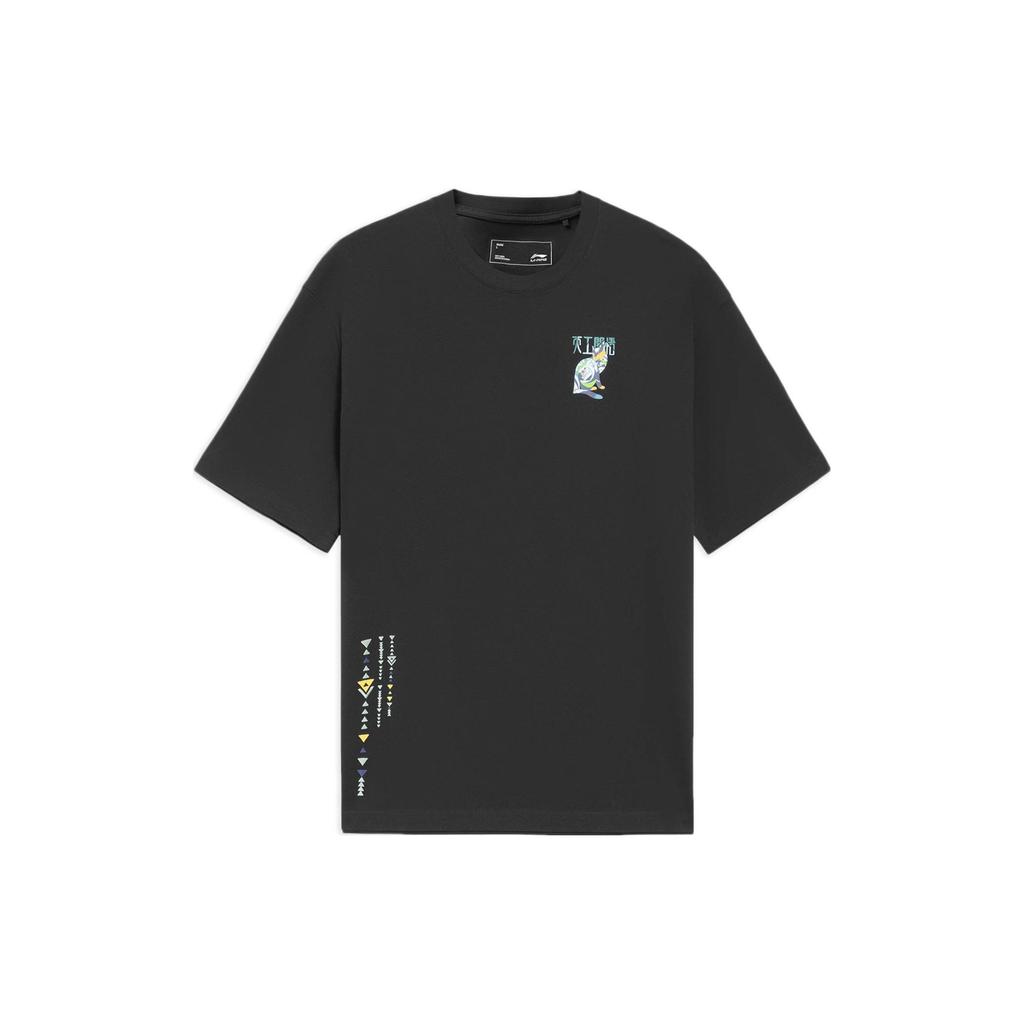 Li Ning Sports Trendy Collection T Shirt Unisex Black AHSS359-4