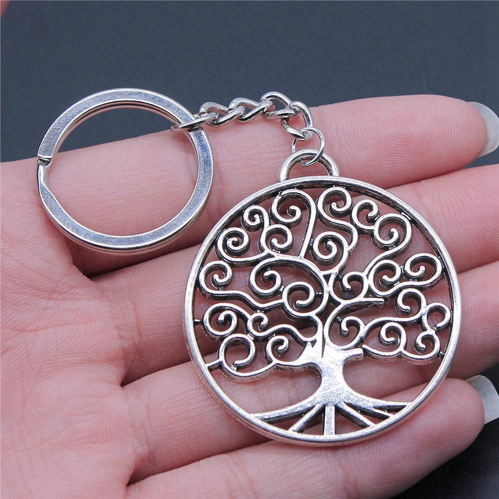 28mm Schlüsselanhänger Lebensbaum Kabbalah Hochzeitsschmuck Zubehör QY054