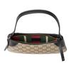 Gucci shoulder bag GG Emblem GG Emblem adjustable strap with zipper closure, coated canvas and leather, hand-held bag, super mini, women's black