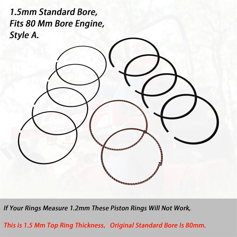 2 Sets Piston Rings For Kohler Ch23 Cv23 24-108-19 1.5MM 24-108-19 24-108-27