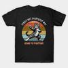 Men Black Print T-shirt Kung-Fu-Fighting No-Cut Transfer Paper Print Cotton Tshirt