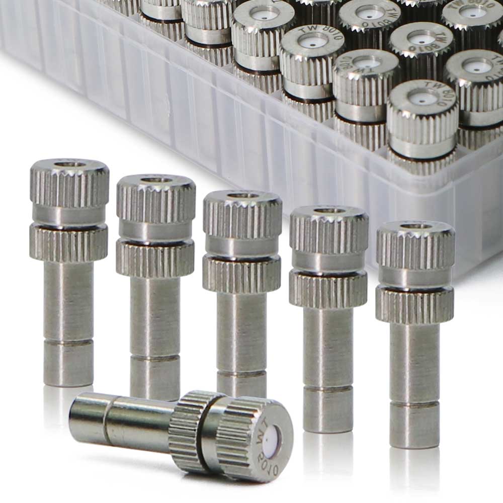6mm 0,15-0,8mm Nízkotlaké mlžící trysky Jemný atomizér Rozprašovač Slip Lock pro venkovní zavlažování zahrady Zvlhčování Chlazení