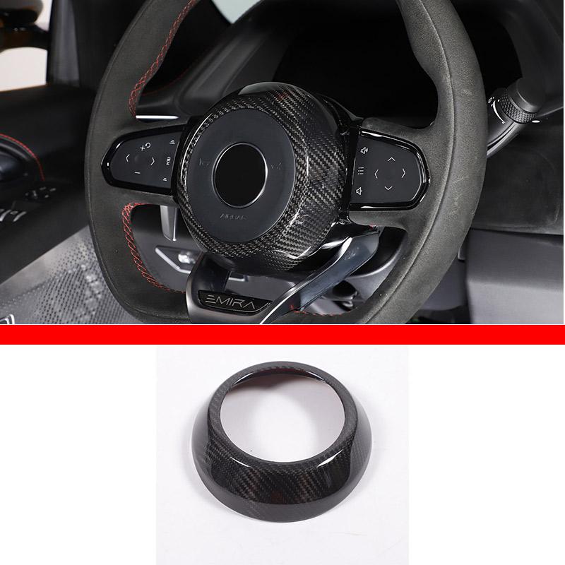 For Lotus EMIRA 2025-2025 Real carbon fiber Car steering wheels Console Gear Shift Panel Cover Trim Sticker Car Accessories