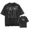 Washed Oversized Jujutsu Kaisen T-shirt Men Women Streetwear Casual Loose Cotton High Quality Street Harajuku Clothing