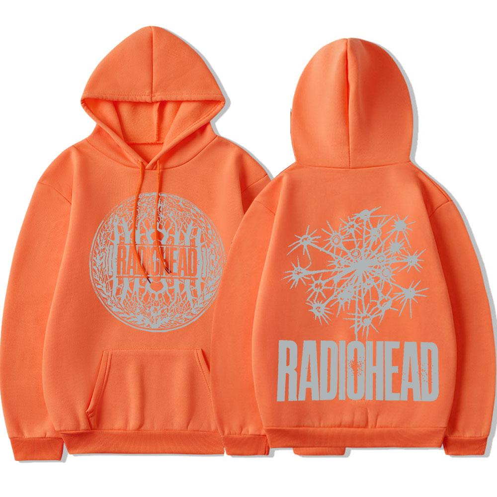 Bluza z kapturem w stylu vintage zespół rockowy Radiohead Hip Hop Album muzyczny bluza z nadrukiem Harajuku Streetwear uniseks Oversize bluzy z długim rękawem