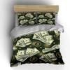 Money Pattern Design Three-Piece Set  Kid'S And Adults' Bedroom Decor, Exquisite Three-Piece Bedding Set Gift
