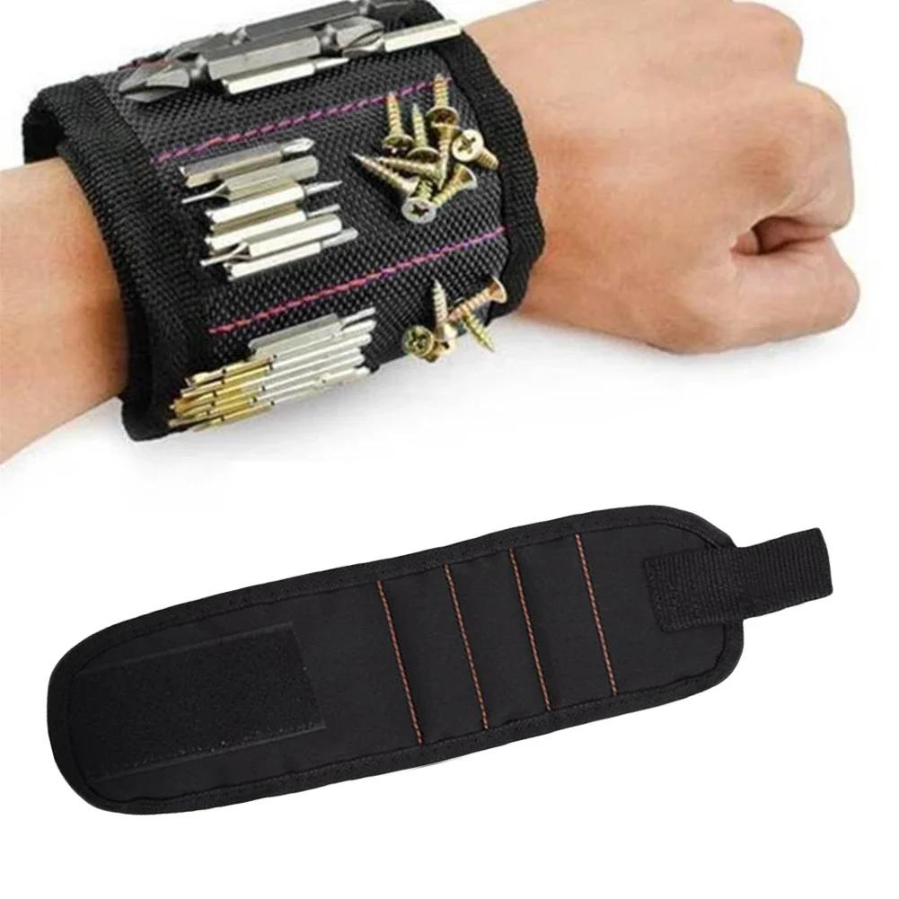 

Magnetic Wristband Portable Tool Bag Magnet Electrician Wristband Holding Screws Nail Nut Bolt Drill Bit Repair Tools Holder China Mainland