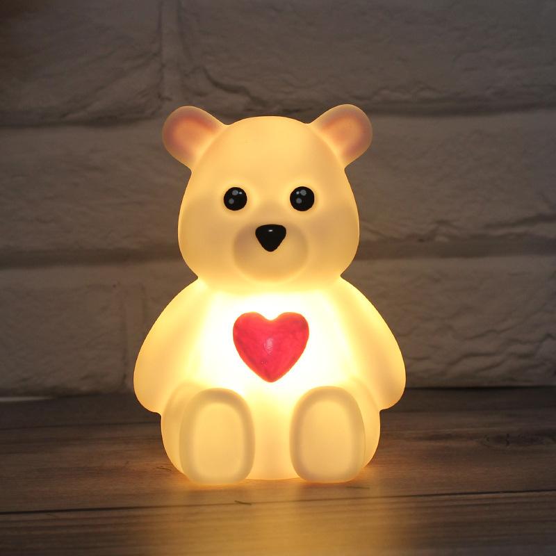 LED Night Light Cute Cartoon Animal Lamp Bear Unicorn Cloud Star Moon Nightlight For Baby Kids Room Bedside Bedroom Living Room